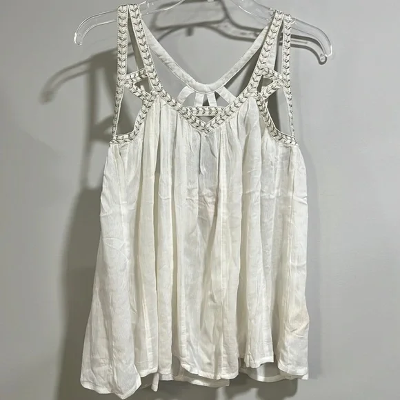 Anthropologie - Vanessa Virginia, cutwork gauze tank - Picture 3 of 14